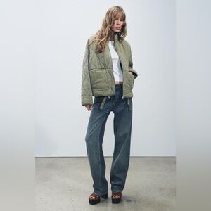 NWT Zara green padded jacket